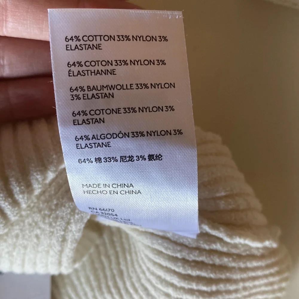 NWT Urban Outfitters Crop Top + Bike Shorts M Knit Set Cream - Picture 6 of 9